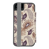 さまざまな羽パターン INCIPIO iPhoneウォレットケース (フォリオ裏面)