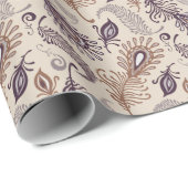 さまざまな羽毛パターン ラッピングペーパー (ロールコーナー)