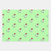 さまざまな背景を持つサンタ ラッピングペーパーシート (正面3)