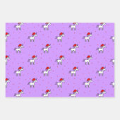 さまざまな背景を持つサンタ ラッピングペーパーシート (正面3)