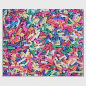 さまざまな色のデコールの写真を閉じる ラッピングペーパー (フラット)