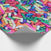 さまざまな色のデコールの写真を閉じる ラッピングペーパー (角)