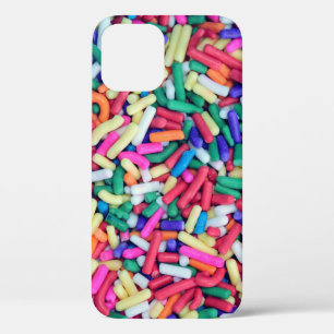さまざまな色のデコールの写真を閉じる iPhone 12ケース