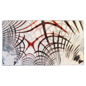 さまざまな色の線を交差させ、背景を明らかにする 枕カバー (正面右)