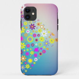 さまざまな色の花iPhoneケース iPhone 11 ケース