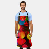さまざまな色の《写真》ぼけ味灯 エプロン (着用した状態)
