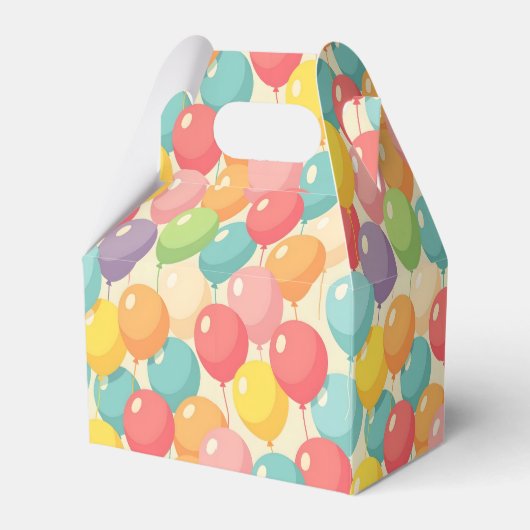 さまざまな色のParty風船 フェイバーボックス (正面サイド)
