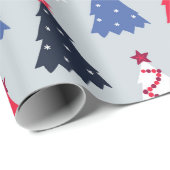 さまざまな色クリスマスツリーパターン ラッピングペーパー (ロールコーナー)