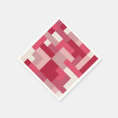 さまざまな色合いの赤い抽象芸術 スタンダードカクテルナプキン (角)