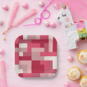 さまざまな色合いの赤い抽象芸術 ペーパープレート (パーティー)