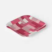 さまざまな色合いの赤い抽象芸術 ペーパープレート (傾斜あり)