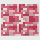 さまざまな色合いの赤い抽象芸術 ラッピングペーパー (フラット)