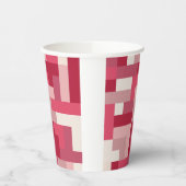 さまざまな色合いの赤い抽象芸術 紙コップ (左)