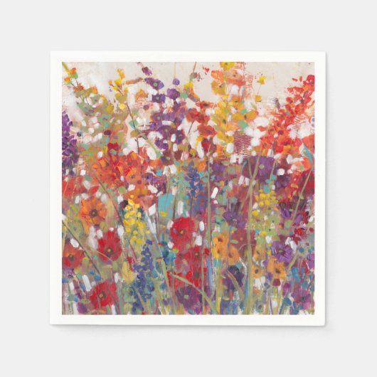 さまざまな花 スタンダードカクテルナプキン (正面)