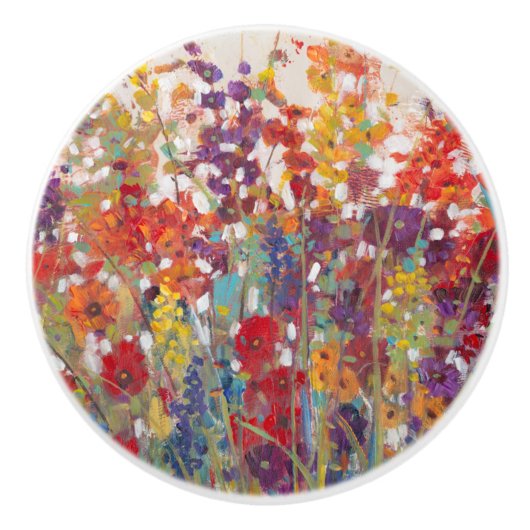 さまざまな花 セラミックノブ (正面)