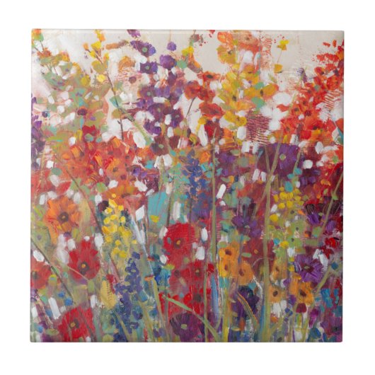 さまざまな花 タイル (正面)