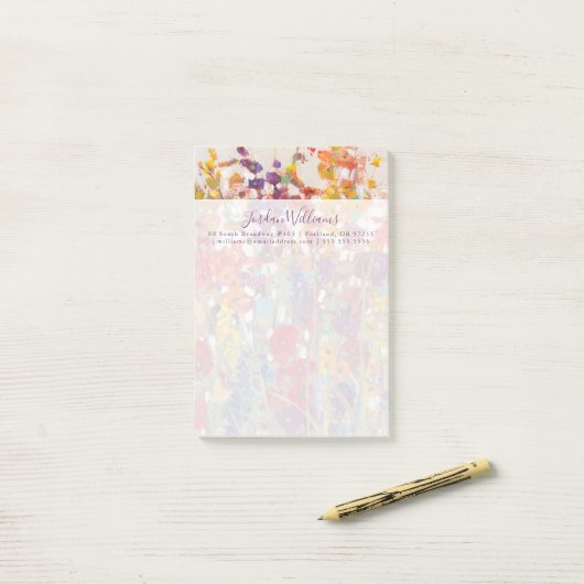 さまざまな花 ポストイット (デスク上)