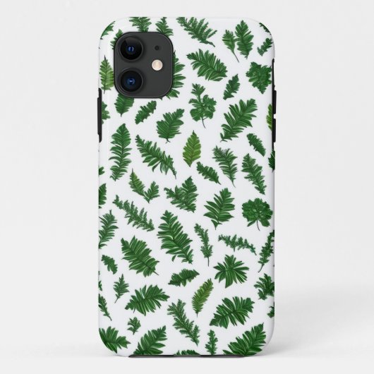 さまざまな葉っぱのシームレスパターン Case-Mate iPhoneケース (裏面)