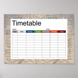 さまざまな言語での音楽 ポスター