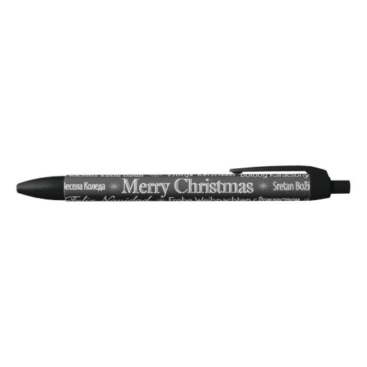 さまざまな言語でクリスマスを楽しむ 黒ボールペン (トップ)