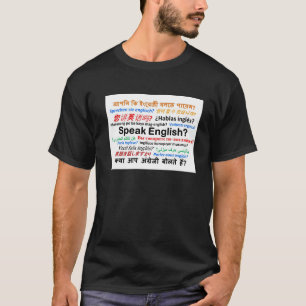 さまざまな言語プロダクト-英語を話して下さいか。 Tシャツ
