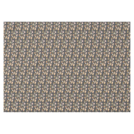 さまざまな貝殻の模様 テーブルクロス (正面(横))