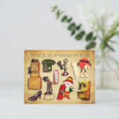 さまざまな電話 – ヴィンテージとモダン ポストカード (スタンド正面)