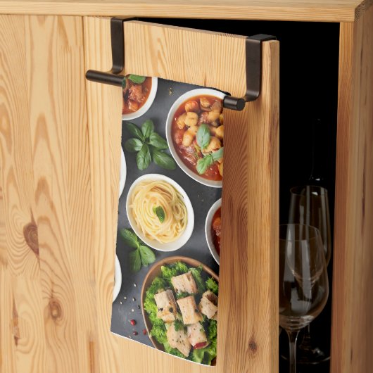 さまざまな食品 キッチンタオル (三つ折り)