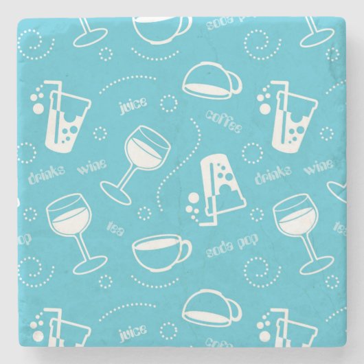 さまざまな飲み物 ストーンコースター (正面)