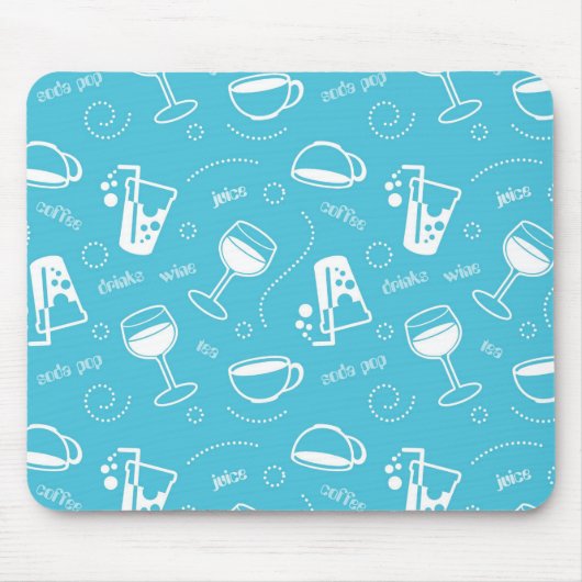 さまざまな飲み物 マウスパッド (正面)