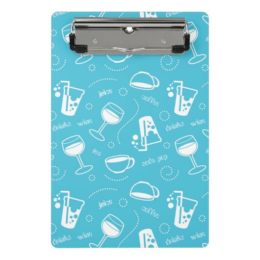 さまざまな飲み物 ミニクリップボード (正面)