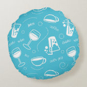 さまざまな飲み物 ラウンドクッション (裏面)