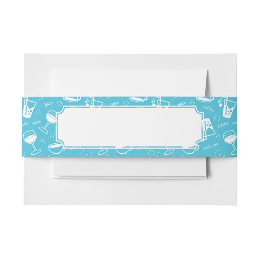 さまざまな飲み物 招待状ベリーバンド (正面例)