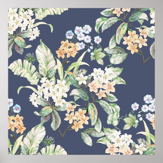 さまざまな高品質水色の花束のセット ポスター (正面)