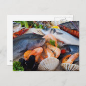 さまざまな魚介類 ポストカード (正面/裏面)