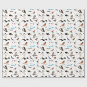 さまざまな鳥 ラッピングペーパー (フラット)