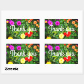 さまざまなDahlias #1-2スタンプをありがとう 長方形シール (シート)