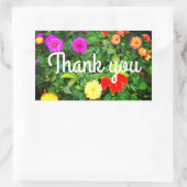 さまざまなDahlias #1-2スタンプをありがとう 長方形シール (バッグ)