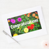 さまざまなDahlias #1-2スタンプを祝う 長方形シール (封筒)