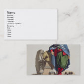 「さまざまなNat.のコスチュームからのトルコの兵士、 名刺 (正面/裏面)