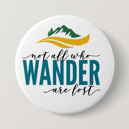 さまよいアウトドア大、3インチラウンドボタン 缶バッジ