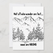さまよい人はおもしろいハイキング失った引用文ハイカー カード (正面)