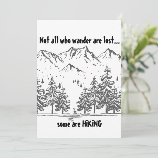 さまよい人はおもしろいハイキング失った引用文ハイカー カード (スタンド正面)