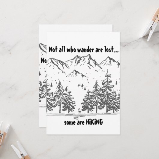 さまよい人はおもしろいハイキング失った引用文ハイカー カード (正面/裏面インサイチュ)