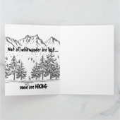 さまよい人はおもしろいハイキング失った引用文ハイカー カード (内部)