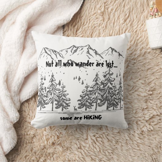 さまよい人はおもしろいハイキング失った引用文ハイカー クッション (ブランケット)