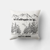 さまよい人はおもしろいハイキング失った引用文ハイカー クッション (裏面)