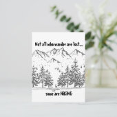 さまよい人はおもしろいハイキング失った引用文ハイカー ポストカード (スタンド正面)