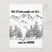 さまよい人はおもしろいハイキング失った引用文ハイカー ポストカード (正面)