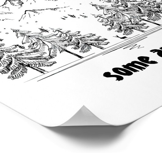 さまよい人はおもしろいユーモア失った引用文マグではない ポスター (角)